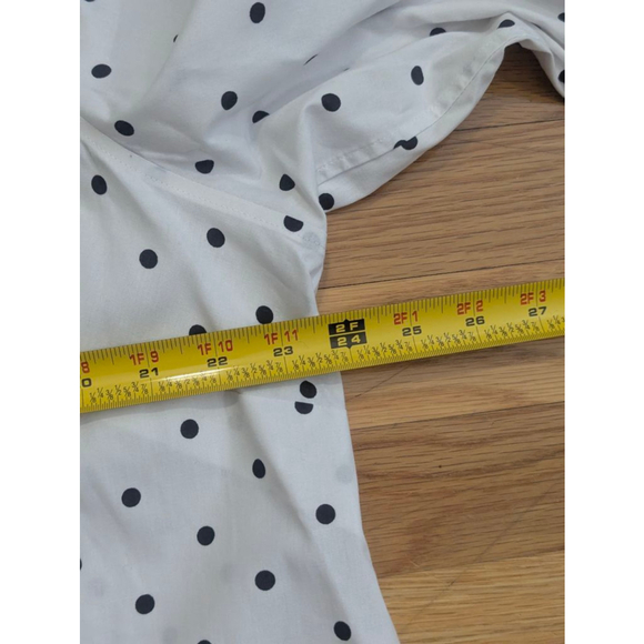 Talbots Plus Polka Dot Button Down Shirt Non Iron 18W 18 - Picture 8 of 12